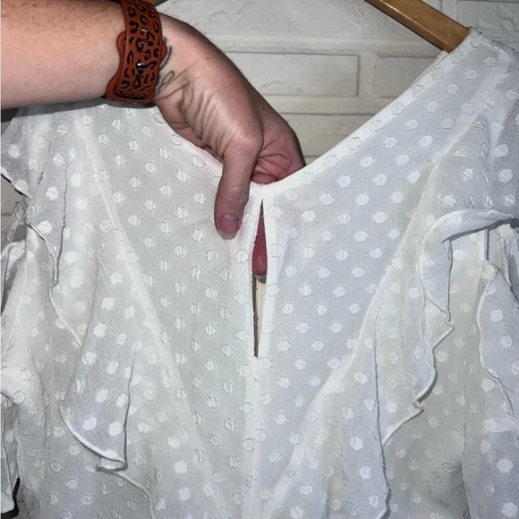 Walter Baker Off White Vickie Polka Dot Cold Shoulder Dress, Women’s Size 8 - Picture 4 of 10